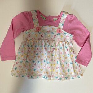 Baby Girl Heart Pattern Dress with Straps